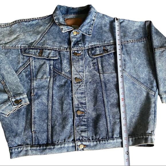 Texas Tuff Acid Wash 1988 Denim Jean Jacket Sz M - Picture 7 of 11